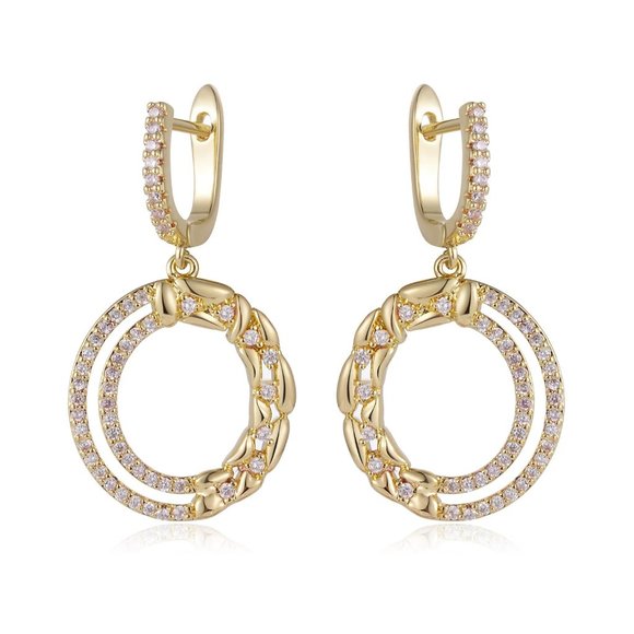 Jewelry - Double Hoop Drop Earrings